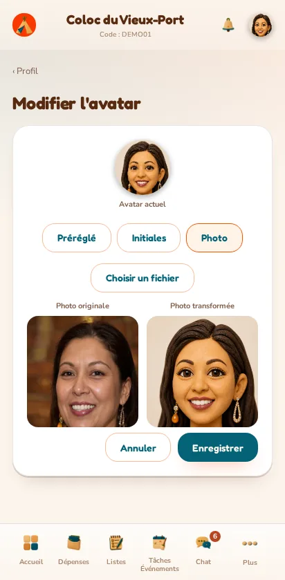 Capture d'écran de l'application MeeTiPi : Comment personnaliser mon avatar ?