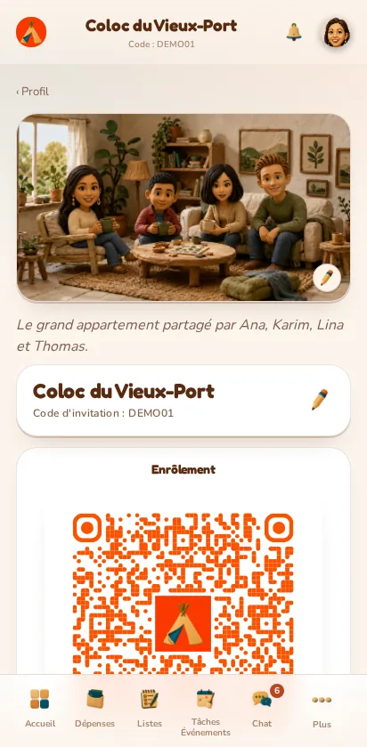 Capture d'écran de l'application MeeTiPi : Comment rejoindre un Tipi avec un lien ou un QR code ?