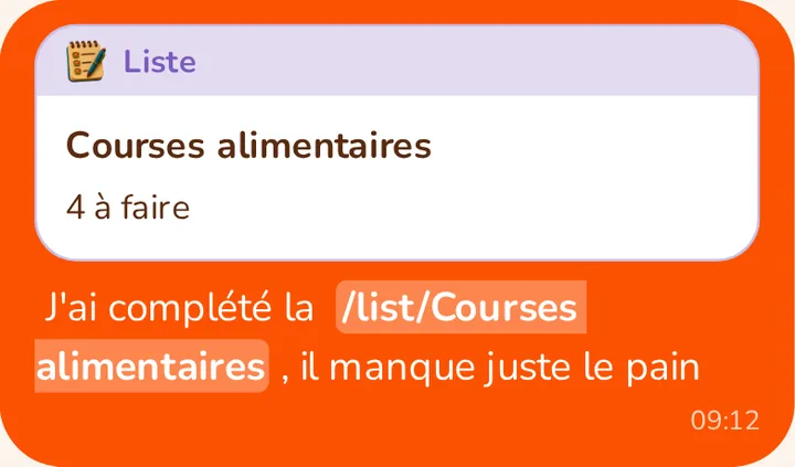 Capture d'écran de l'application MeeTiPi : Référence /list