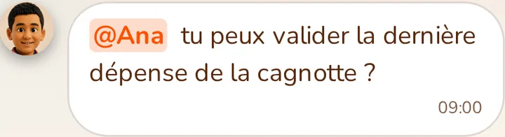 Capture d'écran de l'application MeeTiPi : Mentions @