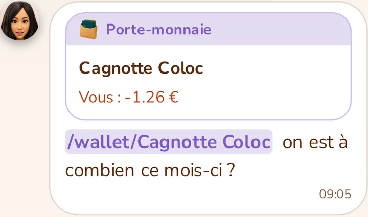 Capture d'écran de l'application MeeTiPi : Référence /wallet