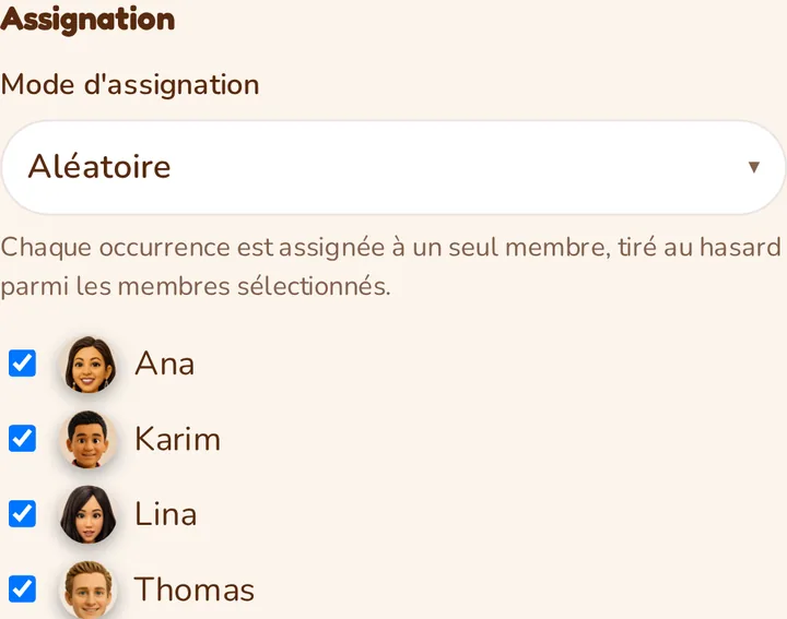 Capture d'écran de l'application MeeTiPi : Aléatoire